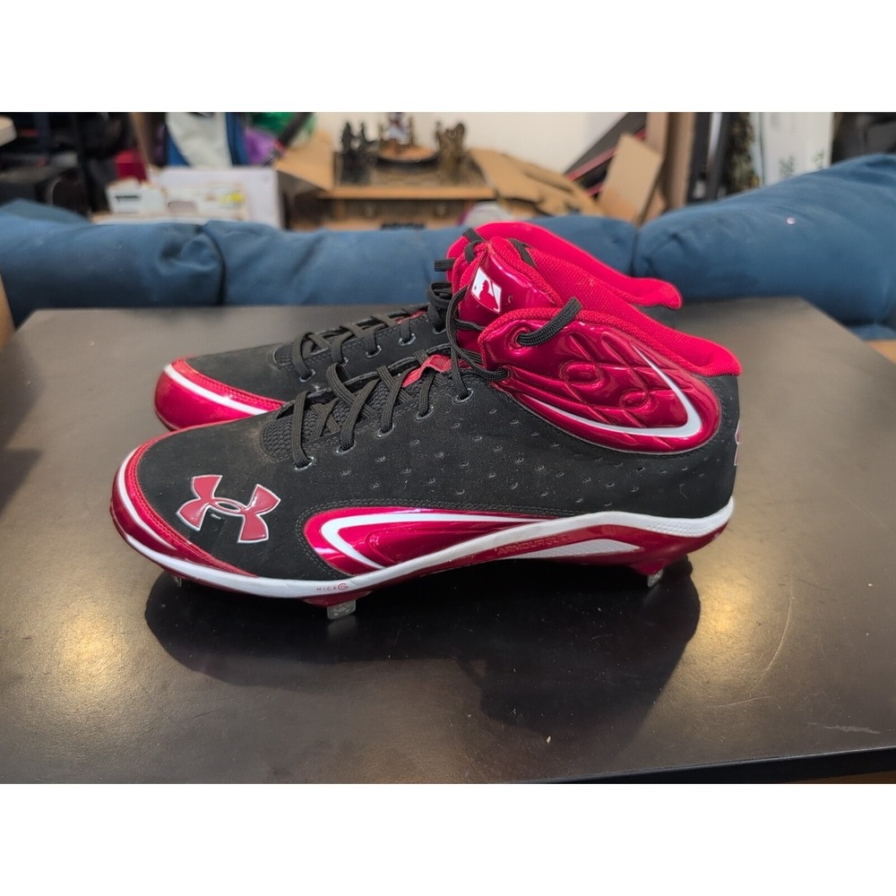 Under Armour MLB Baseball Cleats Men's Size 16 Red Black